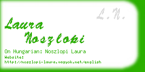 laura noszlopi business card
